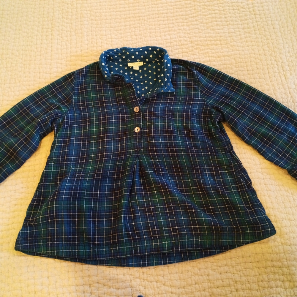 Appleseeds Petite XL 100% Cotton Muslin Flannel Blouse Floral Lined